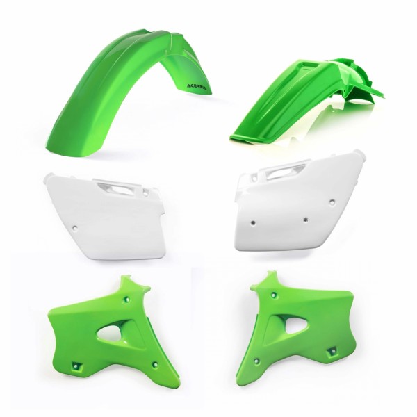 Acerbis Plastic Kit OEM Kawasaki KX 125/250 (1994–1998) – OEM ‘98 Groene/Witte stijl