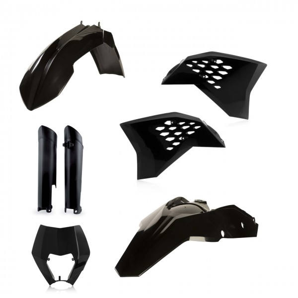 Cycra plastic kit Zwart KTM EXC 250/300/350/450/500 2008-2011