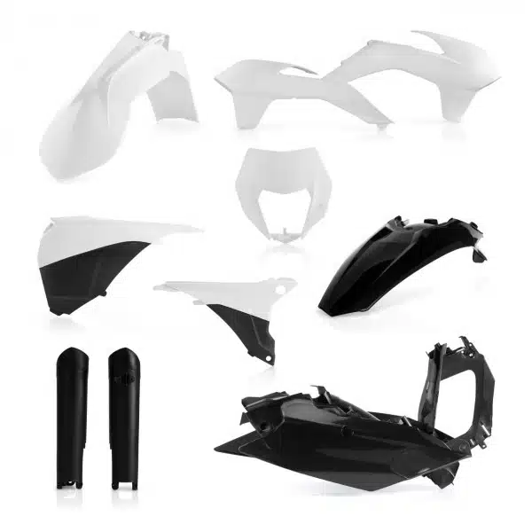 Cycra plastic kit Wit / Zwart KTM EXC/EXC-F 125/250/300/350/450/500 2014-2015