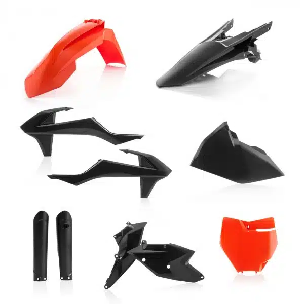 Acerbis plastic kit Zwart / Oranje KTM SX 125/150 16-18 & SX 250 17-18 & SX-F 250/350/450 16-18