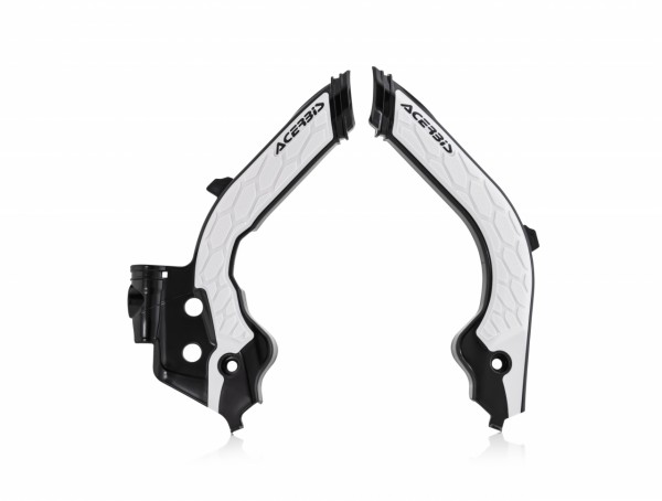 Acerbis X-Grip frame beschermers zwart / wit Husqvarna TC/FC 125/250/350/450 19- & TE 250i/300i 20 & FE 250/350/450/501 20 & Gas Gas EC/MC 125/250/300/350F 2021-