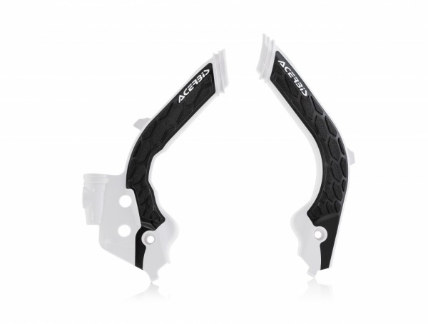 Acerbis X-Grip frame beschermers wit / zwart Husqvarna TC/FC 125/250/350/450 2019-2022 & TE 250i/300i 2020-2023 & FE 250/350/450/501 2020-2023 & Gas Gas EC/MC 125/250/300/350F 2021-2023
