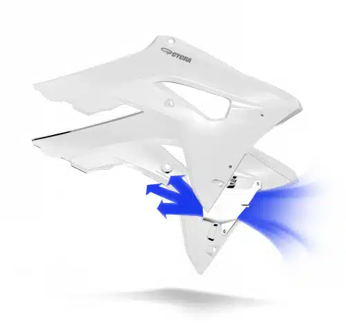 Cycra Powerflow Radiator Kappen Wit Honda CRF 250R 2018-2021 & CRF 450R 2017-2020