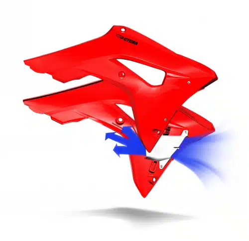 Cycra Powerflow Radiator Kappen Rood Honda CRF 250R 2018-2021 & CRF 450R 2017-2020