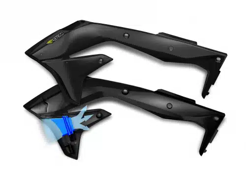 Cycra Powerflow Radiator Kappen Zwart Kawasaki KX 450F 2016-2018