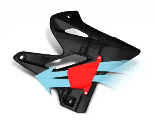 Cycra Powerflow Radiator Kappen Zwart Yamaha YZ 125/250 2005-2021 - Afbeelding 2