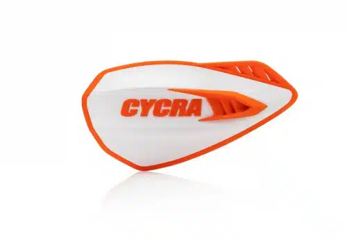 Cycra Cyclone Open handkappen Wit / Oranje ( met bevestiging set )