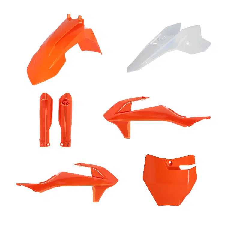 Acerbis plastic kit Oranje / Wit KTM SX 50 2016- & MC-E 50 2021- & SX-E 3 2023- & SX-E 5 2020- & Gas Gas MC 50 2021- & MC-E 5 2021-