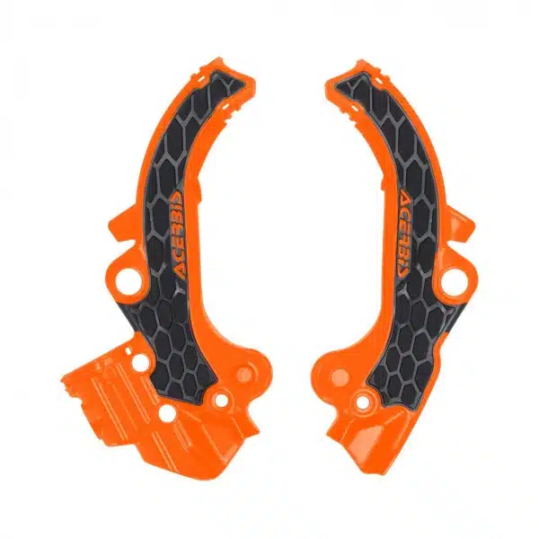 Acerbis X-Grip frame beschermers oranje / zwart KTM SX 65 2024- & Husqvarna TC 65 2024- & Gas Gas MC 65 2024-