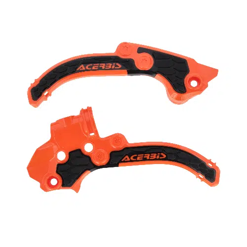 Acerbis X-Grip frame beschermers oranje / zwart KTM SX 50 2024- & Husqvarna TC 50 2024- & Gas Gas MC 50 2024-