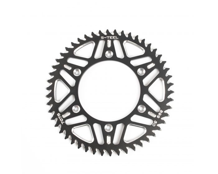 S-teel achtertandwiel 49 tands aluminium Zwart Beta/Gas Gas/Husqvarna - 13/Sherco