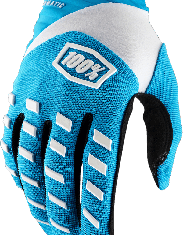 100% handschoenen Airmatic Licht Blauw / Wit Maat XL