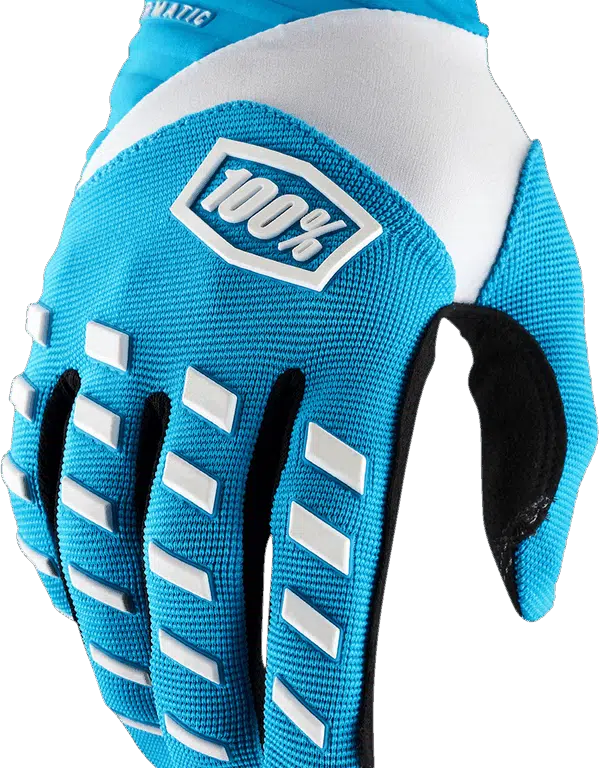 100% handschoenen Airmatic Licht Blauw / Wit Maat XL