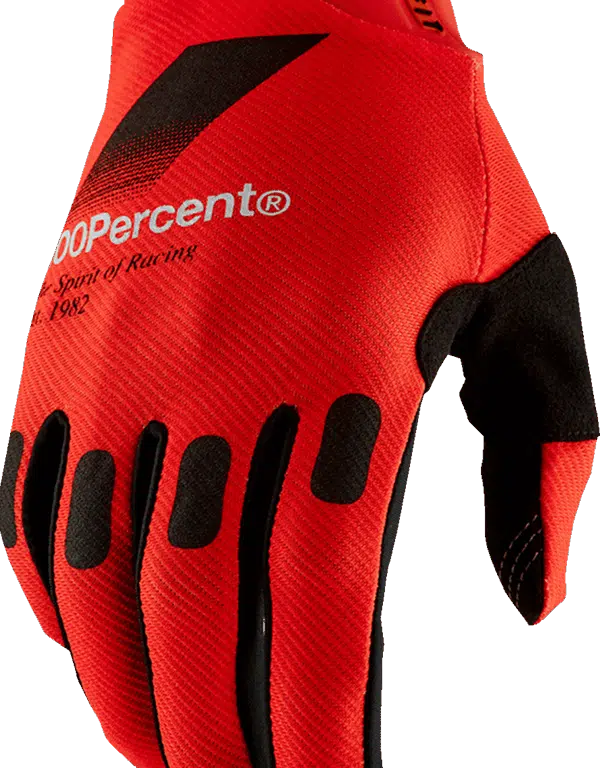 100% handschoenen Ridefit Rood / Zwart Maat XL