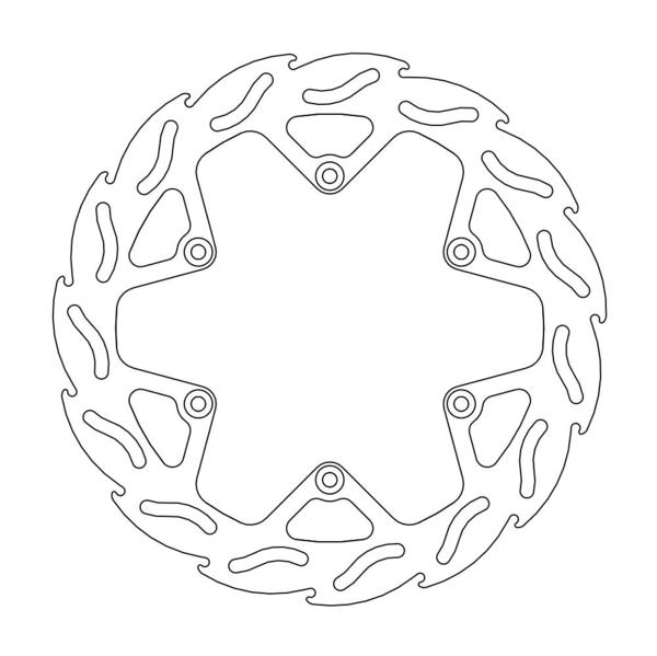 Moto Master Flame voor remschijf ( 245mm ) Yamaha YZ 125/250 92-00 & YZ 400F 98-00 & YZ 426F 00 & WR 400F 98-00