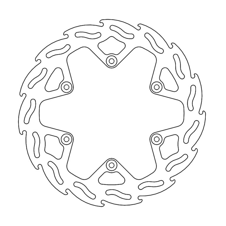 Moto Master Flame 4,4mm dikke schijf ( 240mm ) achter remschijf Yamaha YZ 250F 2021- & YZ 450F 2020- & YZ 125/250 2022- & Fantic XX/F 2022-