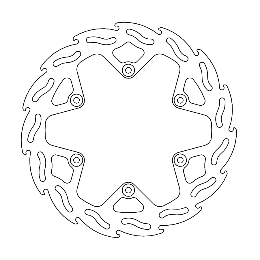 Moto Master Flame 4,4mm dikke schijf ( 240mm ) achter remschijf Yamaha YZ 250F 2021- & YZ 450F 2020- & YZ 125/250 2022- & Fantic XX/F 2022-