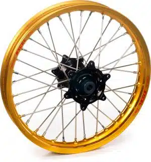 Excel achterwiel compleet zwarte velg + Haan Wheels goude naaf 19-2.15 Honda CR 250R 2002-2007 & CRF 450R 2002-2012