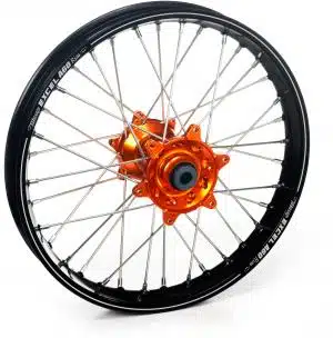 Excel achterwiel compleet zwarte A60 velg + Haan Wheels oranje naaf 19-2.15 KTM SX/SX-F 95-
