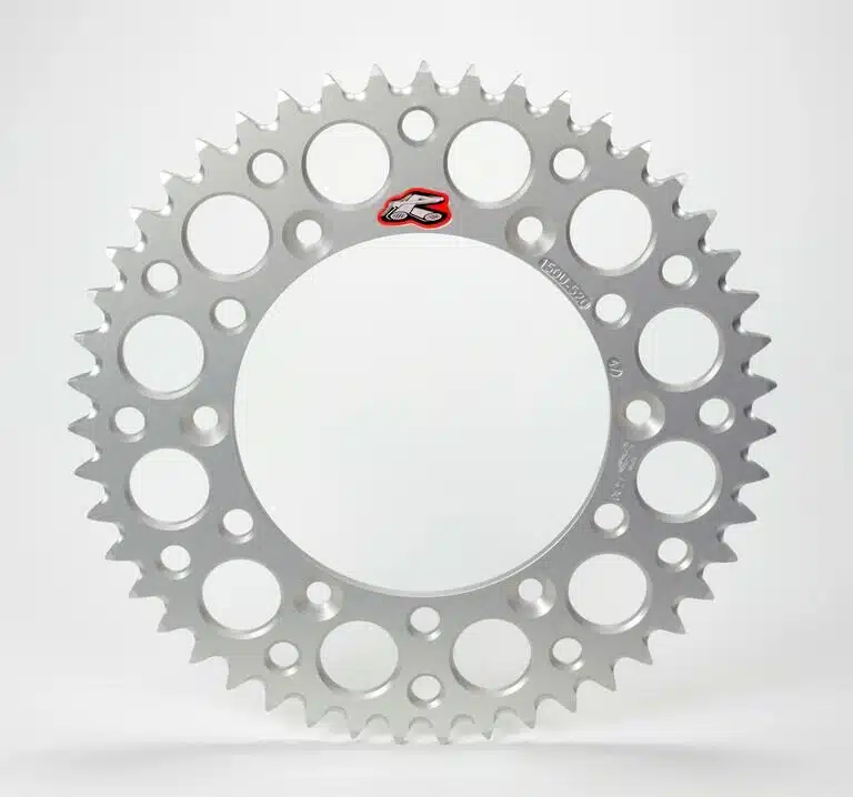 Renthal achtertandwiel 52 tands ultralight aluminium Zilver Fantic XX/XE 125 2021 & Yamaha YZ/YZ F 125/250/450 99-