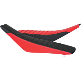 Flu Designs zadelhoes Zebra Rode bovenkant / Zwarte zijkant Suzuki RM 85 02-