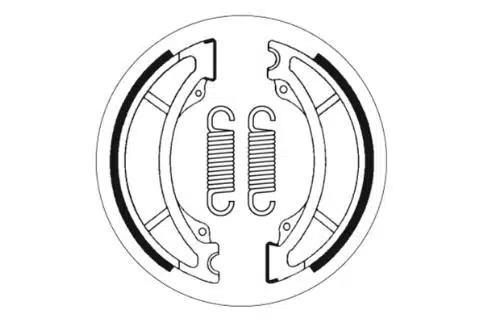 SBS Brake Shoe Yamaha 1980-1984 ( remschoenen voorkant )