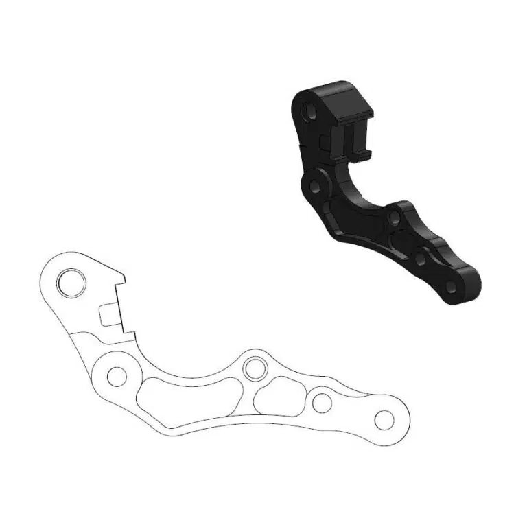 Moto Master Oversize 270mm adapter voor remschijf voor Husqvarna Braktec remklauw 2023-2024 cross & 2022-2024 enduro & Gas Gas 2021-2024 Enduro