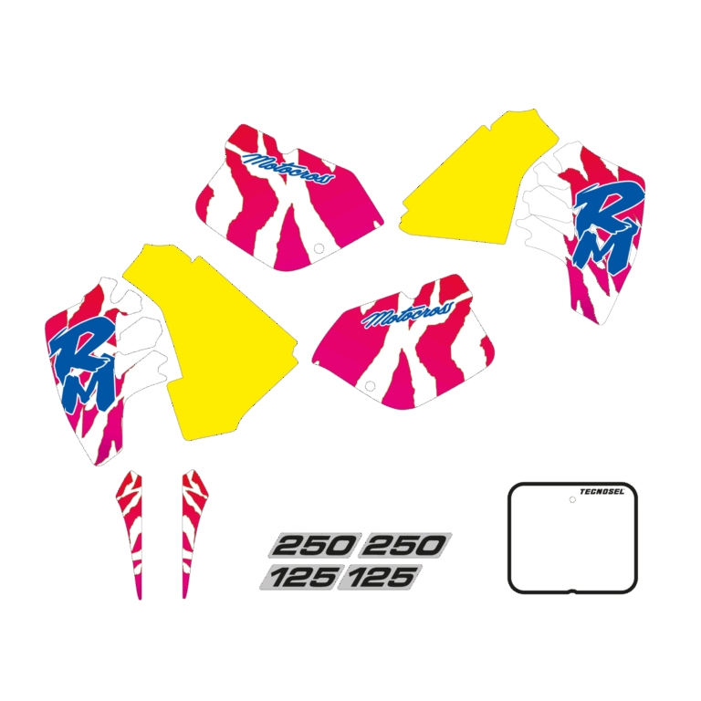 Blackbird stickerset OEM 1992 Suzuki RM 125/250 1989-1992
