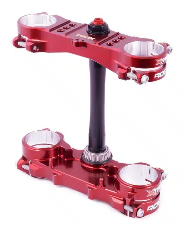 X-Trig Rocs kroonplaten offset 20-22mm Rood/Bruin Yamaha YZ 250F 2012-2023 & YZ 450F 2010-2015 / 2018-2022