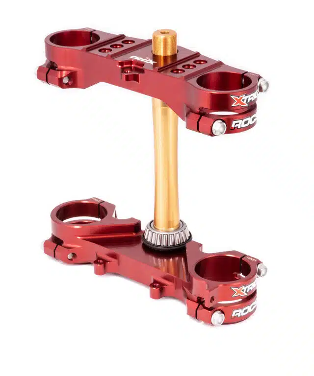 X-Trig Rocs Tech kroonplaten offset 25mm Bruin Yamaha YZ 65 2018-2024 & YZ 85 2006-2024