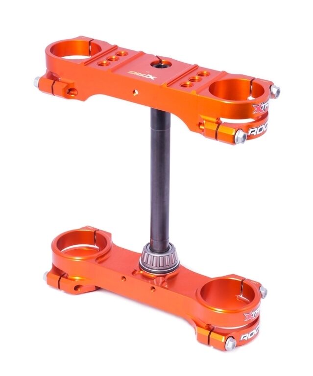 X-Trig Rocs kroonplaten met Oranje KTM SX 85 2025- & Husqvarna TC 85 2025- & Gas Gas MC 85 2025-