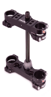 X-Trig Rocs kroonplaten met offset standaard zwart KTM SX 65 2024-2025 & Husqvarna TC 65 2024-2025 & Gas Gas MC 65 2024-2025