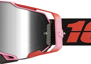 100% Armega Guerlin Crossbril - Zilvere spiegel lens