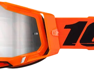 100% Racecraft 2 crossbril Oranje - Zilvere Spiegel Lens ( 2024 collectie )
