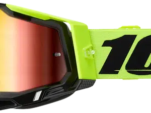 100% Racecraft 2 crossbril Geel - Rode Spiegel Lens ( 2024 collectie )