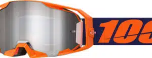 100% Armatic Crossbril Neon Orange - Silver mirror lens ( 2025 collection )