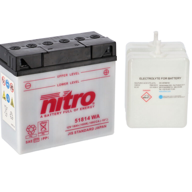 Nitro accu 51814 open met zuurpakket