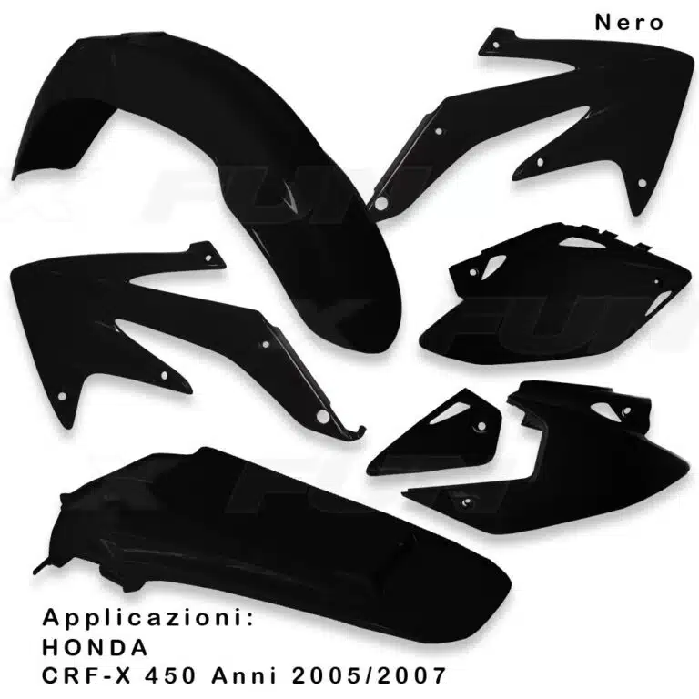 X-Fun plastic kit Zwart Honda CRF 450X 2005-2007