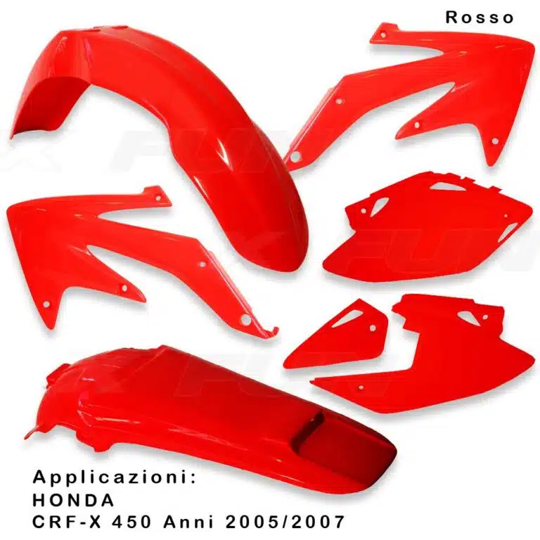 X-Fun plastic kit Rood Honda CRF 450X 2005-2007