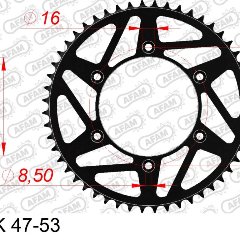 AFAM achtertandwiel staal KTM SX/SX-F/EXC/EXC-F 1990- & Husqvarna TC/FC/FE/TE 125/150/250/350/450/501 2014-
