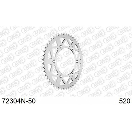 Afam achtertandwiel 48 tands aluminium zilver KTM SX/SX-F/EXC/EXC-F 90- & Husqvarna TC/FC/FE/TE 125/150/250/350/450/501 14-