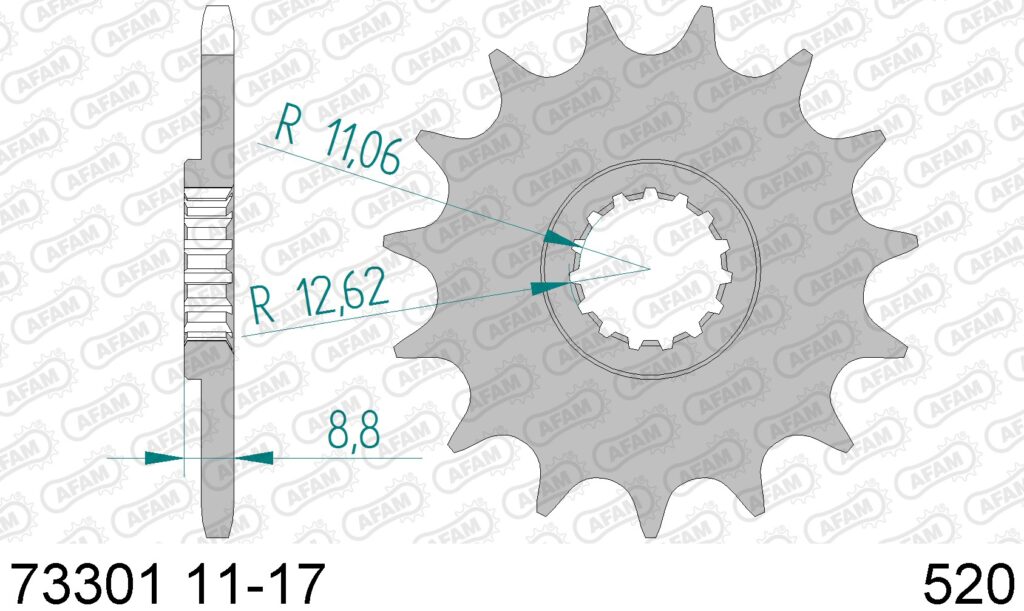AFAM voortandwiel 15 tands KTM / Husqvarna