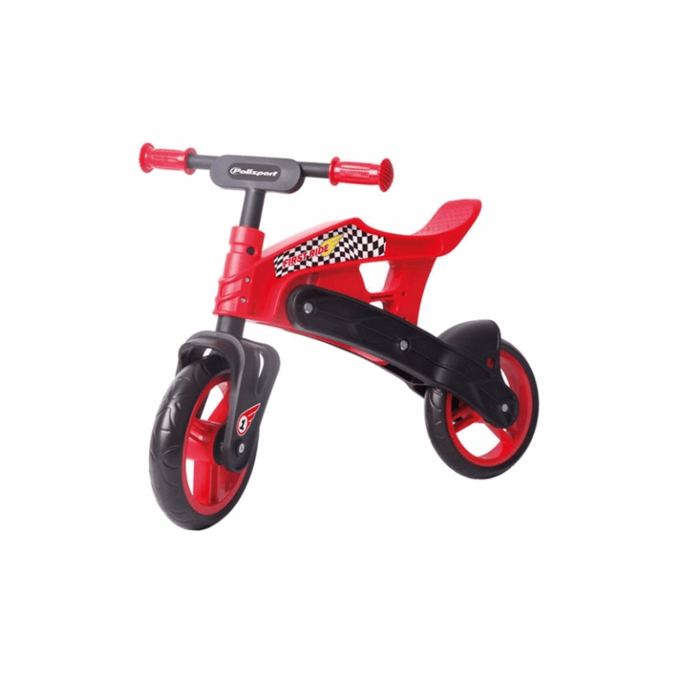 Polisport loopfiets Zwart / Rood voor Kinderen vanaf 2 jaar ( zadel verstelbaar in 3 posities )