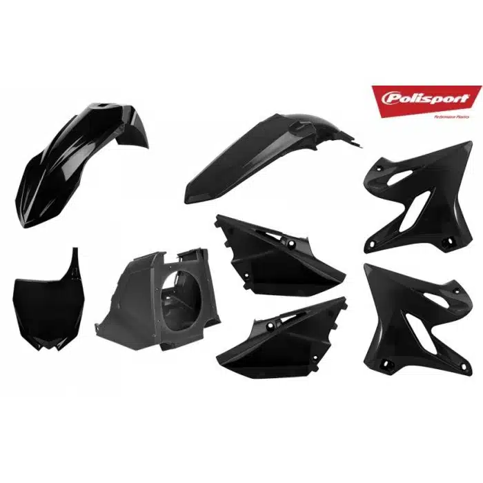 Polisport plastic kit restyle Zwarte kleur Yamaha YZ 125/250 2002-2021