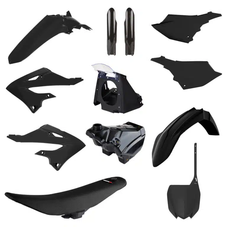 Polisport plastic kit restyle 2022 model YZ Zwarte kleur Yamaha YZ 125/250 2002-2021 ( inclusief tank en zadel )