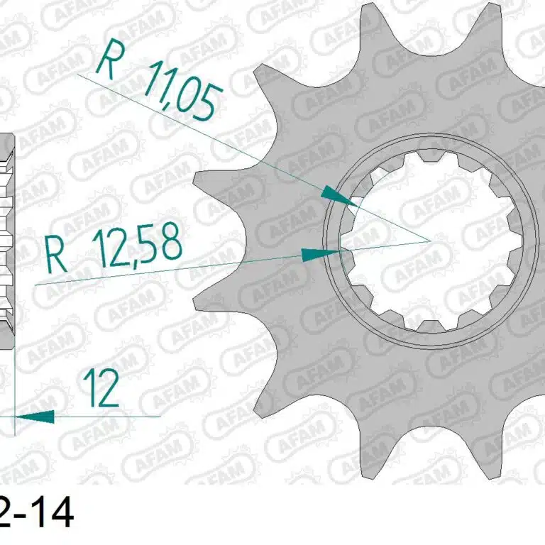 AFAM voortandwiel zonder moddergroef Gas Gas MC 250 2003-2005 & EC 200 2003-2017