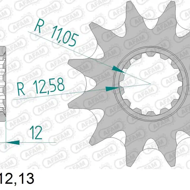 AFAM voortandwiel met moddergroef Gas Gas MC 250 2003-2005 & EC 200 2003-2017