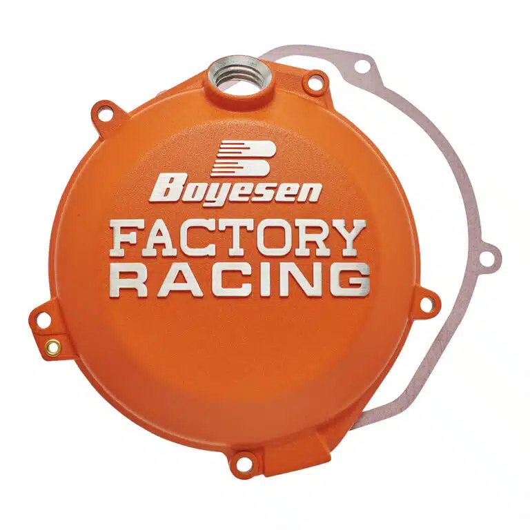 Boyesen Factory Koppelingsdeksel Oranje KTM SX-F 450 2016-2022 & EXC-F 450/500 2017-2023 & Husqvarna FC 450 2016-2022 & FE 450/501 2017-2023 & Gas Gas MC 450F 2021-2023