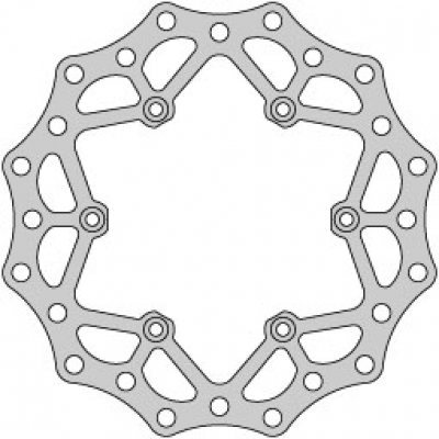 Delta Braking achter remschijf ( 220mm ) Type D KTM 89- & Husqvarna 14- & Husaberg 00-13 & Gas Gas 2021