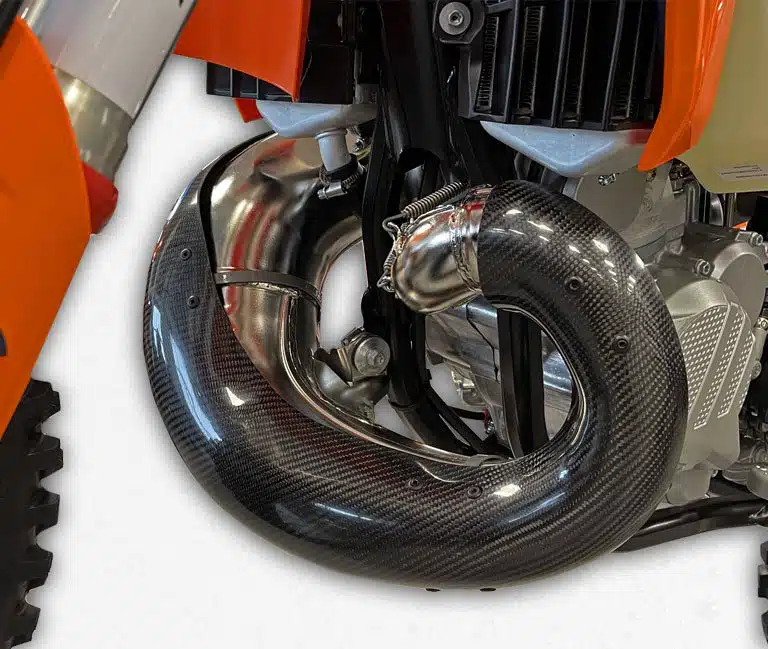 Pro Carbon uitlaatbocht bescherming KTM EXC 250/300 TPI 2020-2023 & Husqvarna TE 250i/300i 2020-2023 & Gas Gas EC 250/300 2021-2023 ( voor standaard uitlaatbocht )